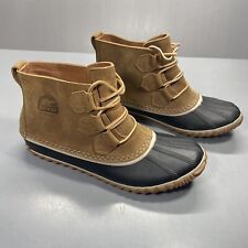 Botas femininas Sorel Out 'N About Ankle couro marrom pato tamanho 9 NL2133-286, usado comprar usado  Enviando para Brazil