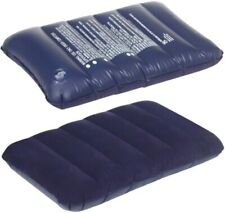 Almohada de viaje de campamento grande reposacabezas inflable cojín rectangular confort azul segunda mano  Embacar hacia Argentina