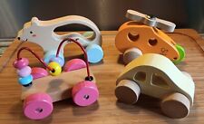 4 X Push Along/ Pull Wooden Baby Toddler First Toys Bundle for sale  Shipping to South Africa