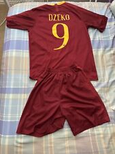 Camiseta y pantalones cortos de fútbol usados en buen estado AS Roma #9 E. Dzeko segunda mano  Embacar hacia Argentina