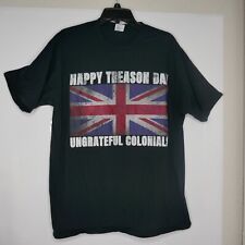 Camiseta preta Happy Treason Day Colonials tamanho XL America British Port Company comprar usado  Enviando para Brazil