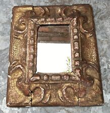Antique C19th Continental Wood & Gesso Gilt Framed Small Wall Mirror, used for sale  Shipping to South Africa