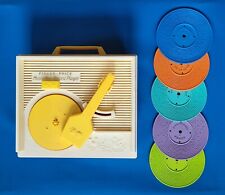 1971 Vintage Fisher Price Caixa de Música Brinquedo Gravador #995 5 Discos Funciona Vídeo comprar usado  Enviando para Brazil