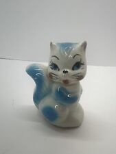 Used, Vintage Cat Figure Blue And White Blue Eyes Hand Painted Retro Ceramic Japan for sale  Shipping to South Africa