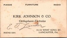 Vintage kirk johnson for sale  Orwigsburg