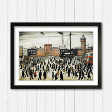 Going to Work People FRAMED WALL ART PRINT ARTWORK PAINTING LS Lowry Style for sale  LONDONDERRY