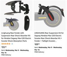 Rear Shock Absorber Kit for Ninebot Segway Max G30 Electric Scooter RRP £95 til salgs  Frakt til Norway