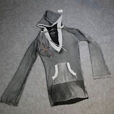 Usado, Vestido com capuz Sinful cinza médio detalhes cruzados strass RN#124985 comprar usado  Enviando para Brazil