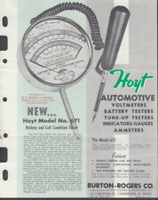 Voltímetro automotivo Hoyt Battrey testador ajuste e amperímetro catálogo 1963 comprar usado  Enviando para Brazil