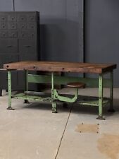 GRANDE mesa de trabalho industrial com assento de braço oscilante, mesa de maquinista comprar usado  Enviando para Brazil