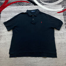 Ralph Lauren Polo Shirt 1XB XL 1X Big Black Red Pony Rugby Outdoor Cotton Preppy, used for sale  Shipping to South Africa