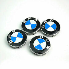4 X BMW 68MM BLUE ALLOY WHEEL CENTRE CAPS E30,E36,E46,E92 1,3,5,6,7,X5 X6 M3 Z4 myynnissä  Leverans till Finland