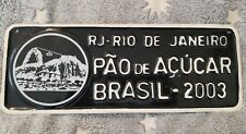 Placa de lembrança Pao de Acucar Brasil 2003 Rio de Janeiro placa de porcelana metal comprar usado  Enviando para Brazil