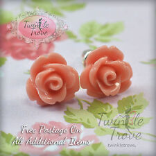 Usado, Brincos pequenos fofos de flor rosa botão cravejado de casamento, presente de dama de honra comprar usado  Enviando para Brazil