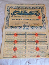 Certificado de acciones vintage Stock Bond acción agricultura y cría Madagascar 1897 segunda mano  Embacar hacia Argentina