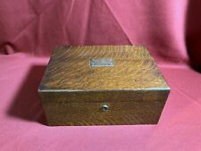 Used, Vintage Large Wood Cigar Humidor Milk Glass Lined Copper Lip Brass Hardware for sale  Shipping to South Africa