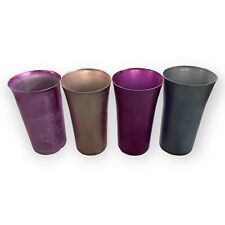 4 copos de alumínio retrô vintage copos cores ousadas MCM Sunburst etc comprar usado  Enviando para Brazil