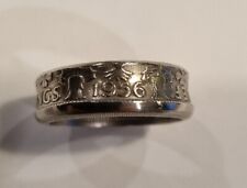 British Two Shilling Coin Ring Size U, used for sale  Shipping to South Africa