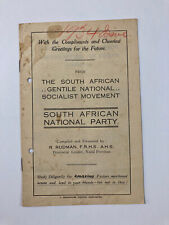 Old Brochure on Antisemitism/Jewish Captivity South African National Party for sale  Shipping to South Africa