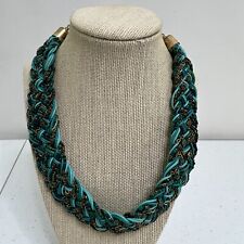 Braided necklace blue for sale  Des Moines