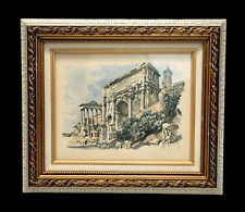 Aldo Raimondi The Arch of Septimius Severus Watercolor Art Print Framed Vintage for sale  Shipping to South Africa