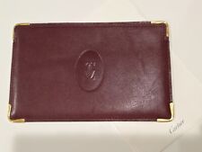 CARTIER POCKET NOTEPAD HOLDER JOTTER, NOTE PAD, LEATHER, RARE, EXTRA NOTE CARDS for sale  Shipping to South Africa