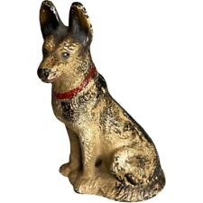 Estatueta antiga de bronze pintada a frio de cachorro pastor alemão 6,7 oz, usado comprar usado  Enviando para Brazil
