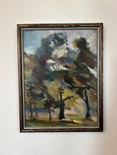 Vintage Original Landscape Painting Framed Impressionist Tree Art 13x17” for sale  Shipping to South Africa