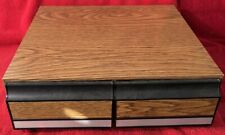 VHS Video 24 Tape 2 Drawer Storage Cabinet Case Organizer 17"x16” Faux Wood for sale  Shipping to South Africa