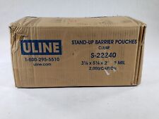 Estojo de 2000 U Line S-22240 bolsas barreira stand up transparentes 3 1/8 x 5 1/8 x 2", usado comprar usado  Enviando para Brazil