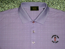 NWOT Men's SEA PINES Golf Polo M PURPLE w/HARBOUR TOWNS Golf Links ~ Cot/Poly for sale  Shipping to South Africa