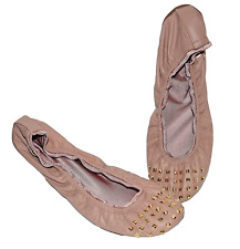 Novo BALLASOX Rose Corso Como Princesa couro cravejado sapatos baixos de balé 10, usado comprar usado  Enviando para Brazil