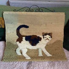 Vintage cat woven for sale  LEYLAND
