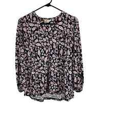Boden Top Floral Paisley Print Knit Modal Cotton Pullover Womens Size 6 V Neck, used for sale  Shipping to South Africa