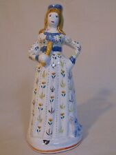 Fine Portugal Portuguese Faience Bottle Figural Candlestick Woman for sale  Shipping to South Africa