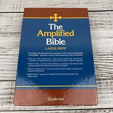 La Biblia Amplificada Estampado Grande Zondervan - Cuero Vinculado Borgoña Usado Leer segunda mano  Embacar hacia Argentina
