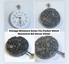 Vintage Miniatura Suíço 15 Joias Relógio de Bolso Movimento Bola Movimentos 25mm  comprar usado  Enviando para Brazil