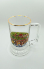 Vintage German Beer Glass Gold Rim Hand Made 4 1/2" Tall Heidelberg Germany, used for sale  Shipping to South Africa