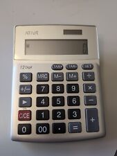 Calculadora solar de escritorio Ativa de 12 dígitos funciones de impuesto de memoria clave segunda mano  Embacar hacia Argentina