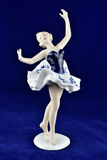 🩰WALLENDORF PORCELAIN COBALT BLUE FIGURINE Dancer Ballerina GERMANY  Vintage, used for sale  Canada
