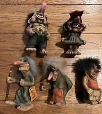 Lote de 5 trolls Nyform de colección hechos en Noruega. En promedio cada uno 7"" de alto segunda mano  Embacar hacia Argentina