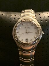 Relógio social feminino Bulova diamante C899113 prata aço inoxidável ótimo estado comprar usado  Enviando para Brazil