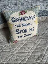 Needlepoint pillow grandma for sale  Yuba City
