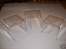 4 x SET OF 3 CLEAR PERSPEX  / ACRYLIC  DISPLAY CABINET RISERS for sale  MANCHESTER