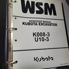 Kubota K008-3 & U10-3 Excavator workshop manual GENUINE oem for sale  Shipping to Ireland