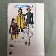 Vintage simplicity 7996 for sale  PULBOROUGH