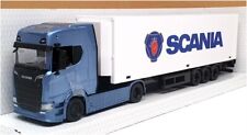 Usado, Camión de transporte Burago escala 1/43 18-31468 - Scania con remolque - azul/blanco metido segunda mano  Embacar hacia Argentina