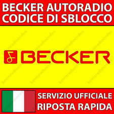 Becker radio codice usato  Roma