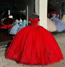 Vestido de baile vermelho luxo vestidos Quinceanera com laço Vestidos De 15 anos espartilho comprar usado  Enviando para Brazil