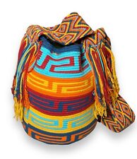 Usado, Bolsa tiracolo Wayuu 100% feita à mão mochila colombiana bolsa balde colorida comprar usado  Enviando para Brazil